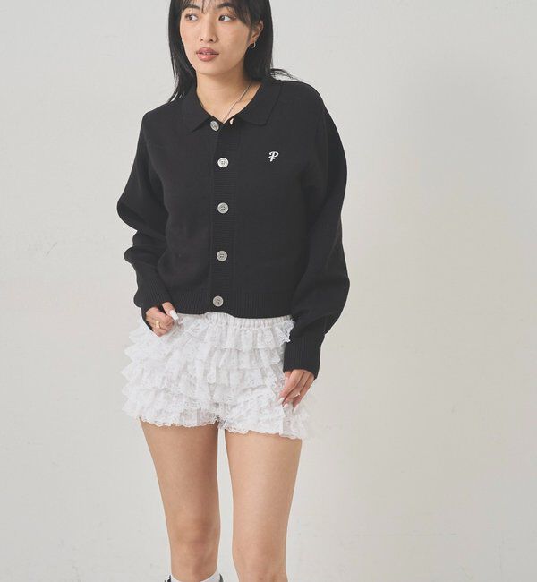  「【EC限定カラーあり】襟付きニットカーデ」|カーディガン|