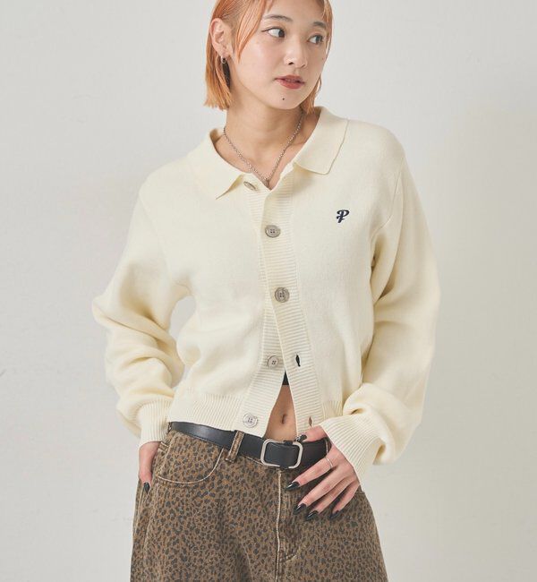  「【EC限定カラーあり】襟付きニットカーデ」|カーディガン|