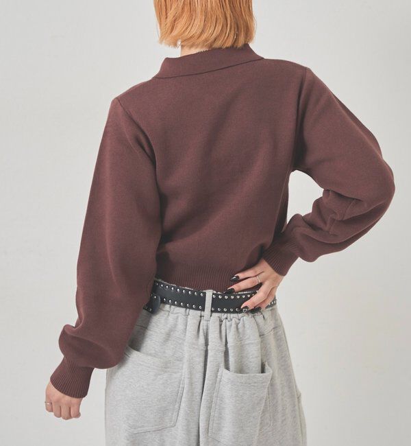  「【EC限定カラーあり】襟付きニットカーデ」|カーディガン|