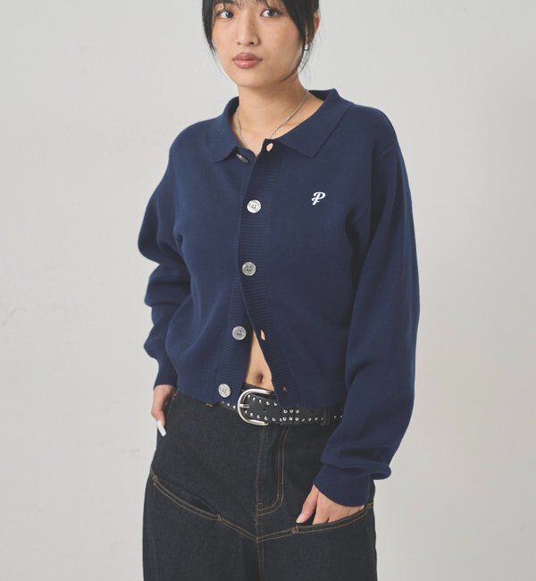  「【EC限定カラーあり】襟付きニットカーデ」|カーディガン|