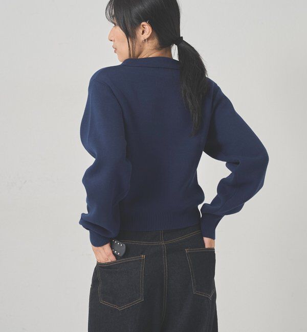  「【EC限定カラーあり】襟付きニットカーデ」|カーディガン|