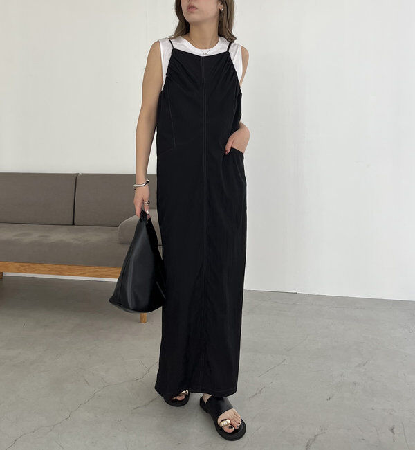  「【低身長サイズあり】インナーSETキャミワンピース」|ワンピース|ブラック