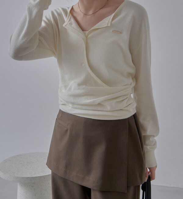  「カーディガン風アシメニット」|ニット・セーター|