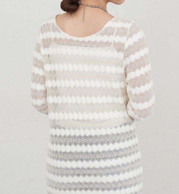  「透かし編みニットワンピース」|ワンピース|