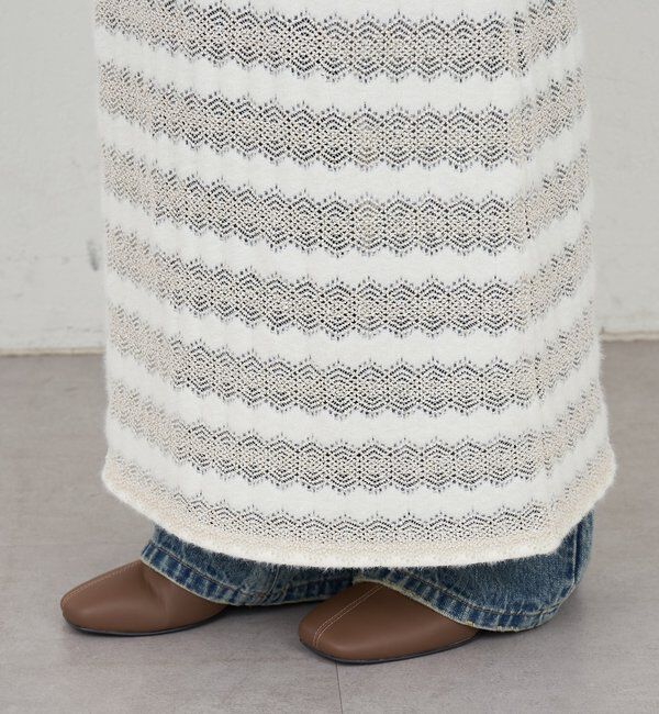  「透かし編みニットワンピース」|ワンピース|