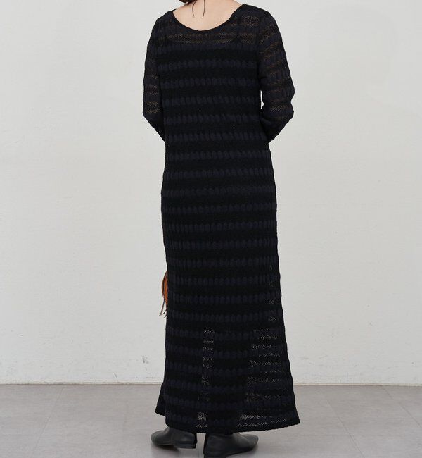  「透かし編みニットワンピース」|ワンピース|