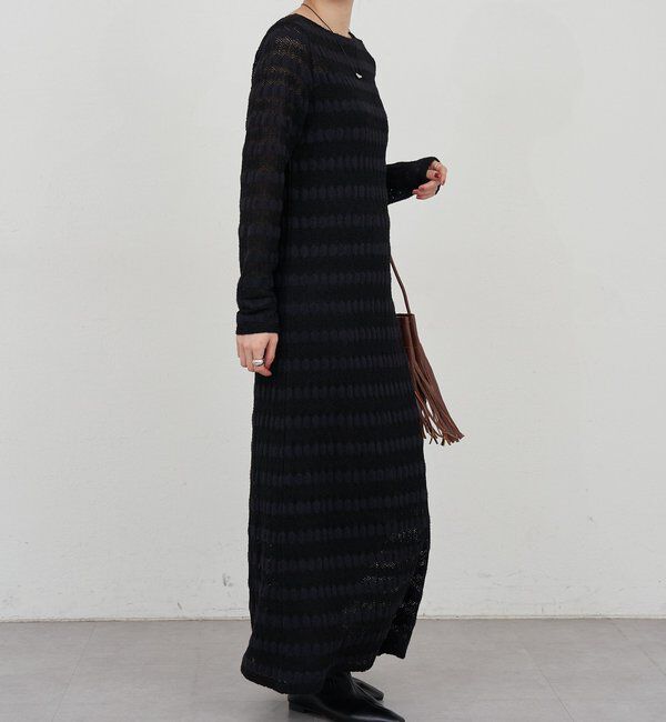 「透かし編みニットワンピース」|ワンピース|