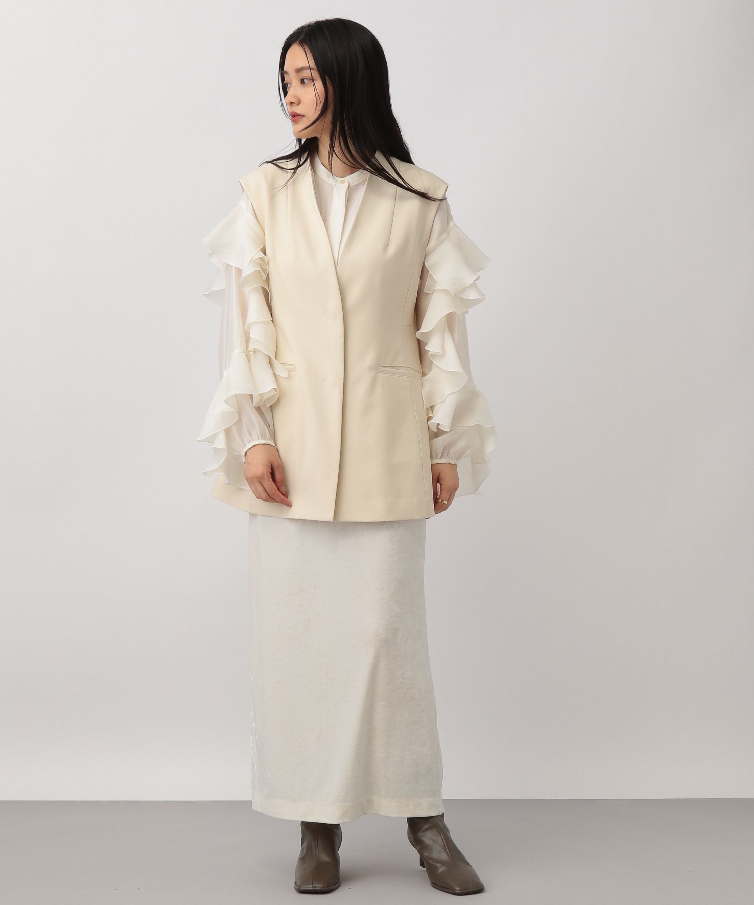 A part by 「フリルスリーブブラウス」|シャツ・ブラウス|