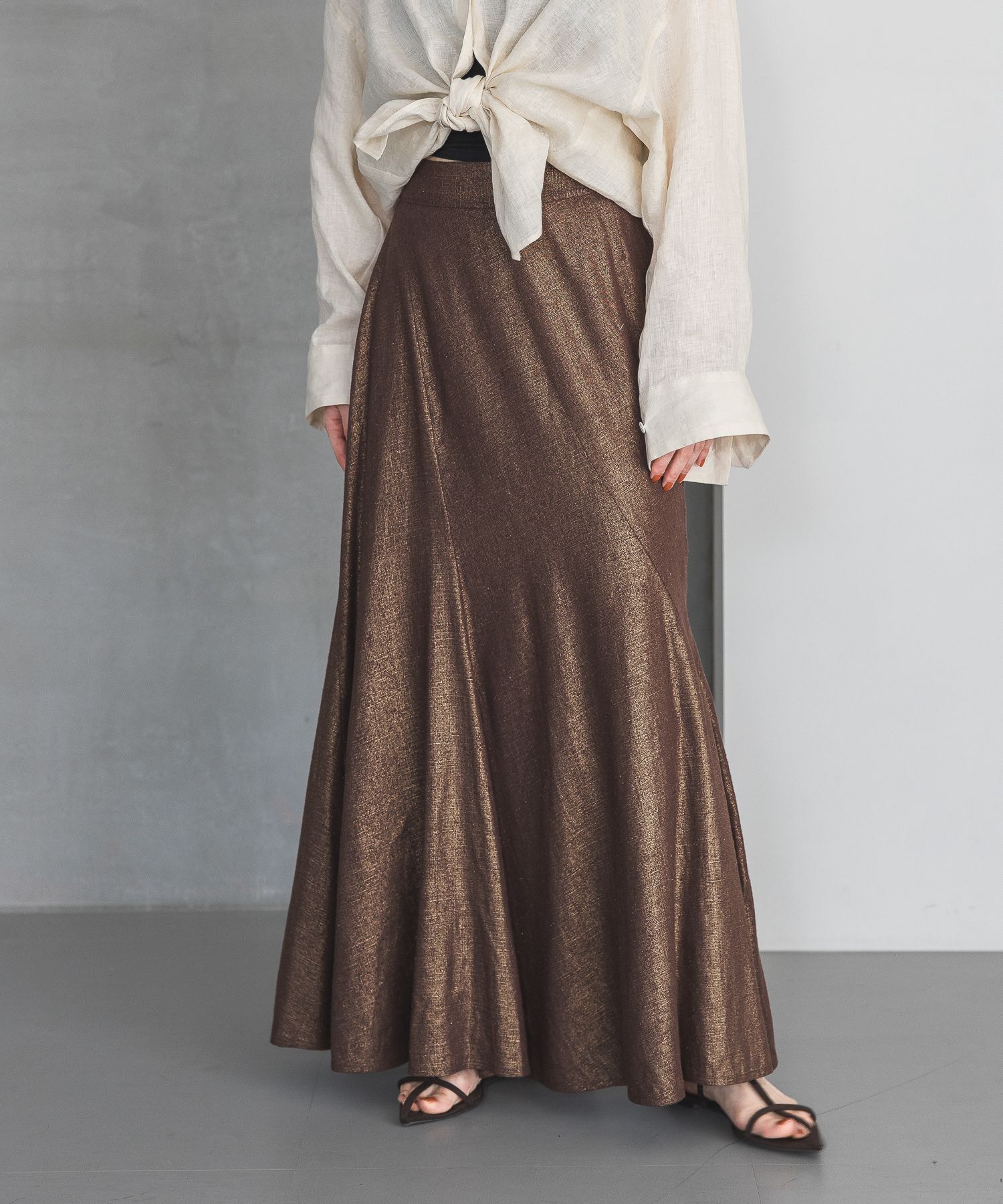 A part by 「ハクエスカルゴスカート」|スカート|ブラウン