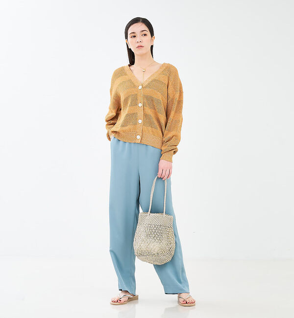 collex「レーシーボーダーVネックカーディガン」|カーディガン|