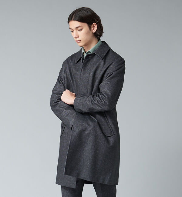 ABAHOUSE「【ヒーター搭載】3Dダウンファブリック ステンカラーコート」|ステンカラーコート|