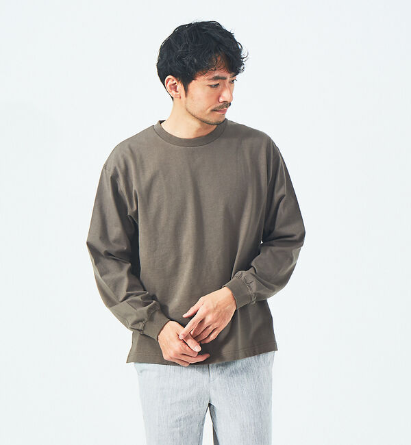 ABAHOUSE「【8.0oz】リラックス 長袖 Tシャツ」|Tシャツ・カットソー|モカ