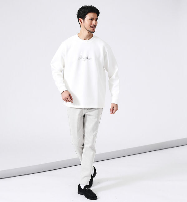 ABAHOUSE「【CITY】シルキーダンボール 刺繍 プルオーバー / スウェット」|スウェット・ジャージ|