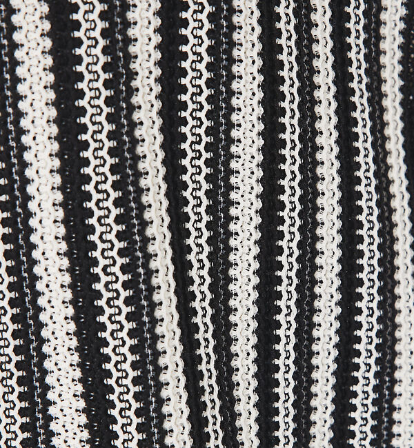 ABAHOUSE「【Revo.】透かし編み/バルファスレースストライプシャツカーデ」|シャツ・ブラウス|