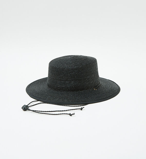 ABAHOUSE「【Ruben/ルーベン】CODE LONG BRIM STRAW HAT/コード」|その他|ブラック