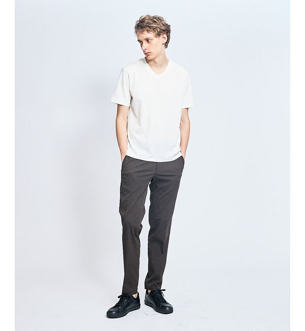 ABAHOUSE「【接触冷感/WEB限定】フリーザー VネックTシャツ /アイスピケ ストレッチ」|Tシャツ・カットソー|