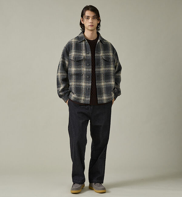 ABAHOUSE「【DICKIES / ディッキーズ】TCツイル/デニム ワイドストレートパンツ（」|その他|