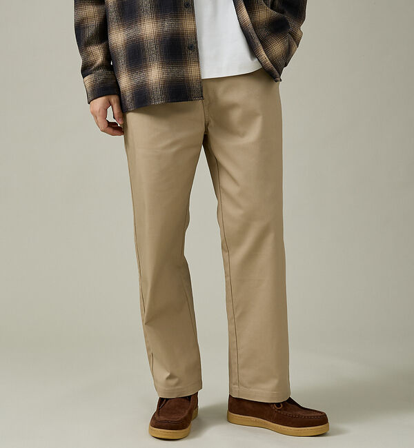ABAHOUSE「【DICKIES / ディッキーズ】TCツイル/デニム ワイドストレートパンツ（」|その他|ベージュ