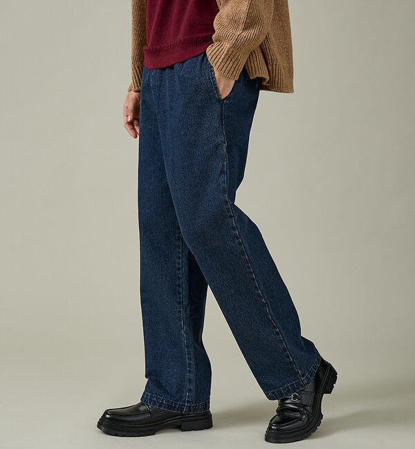 ABAHOUSE「【DICKIES / ディッキーズ】TCツイル/デニム ワイドストレートパンツ（」|その他|ブルー系その他1