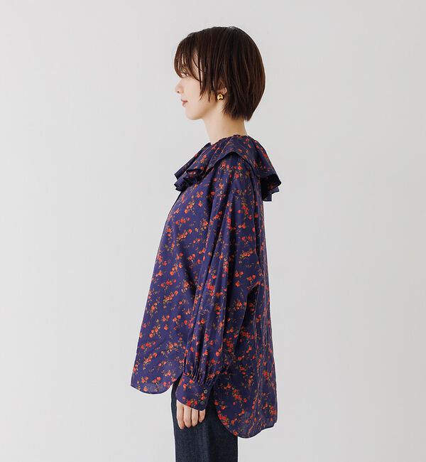Rouge vif「フラワープリントフリルブラウス」|シャツ・ブラウス|