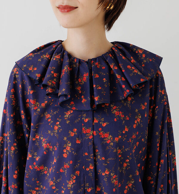 Rouge vif「フラワープリントフリルブラウス」|シャツ・ブラウス|