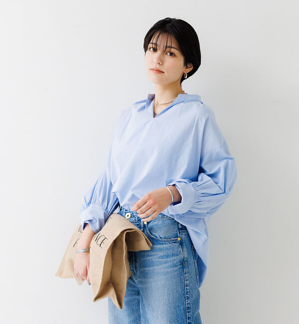 Rouge vif「【一部店舗限定】スリーブデザインスキッパーブラウス」|シャツ・ブラウス|