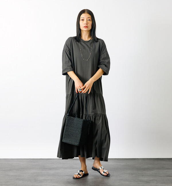 Rouge vif「【MICA&DEAL/マイカアンドディール】tired cut ops　ギャザー」|ワンピース|