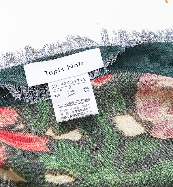 qualite「【Tapis Noir】ラージフラワー スカーフ」|バンダナ・スカーフ|