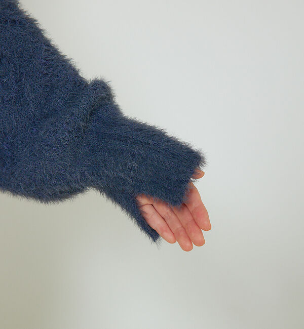 abahouse mavie「シャギーミックスダイヤ柄タートル」|ニット・セーター|