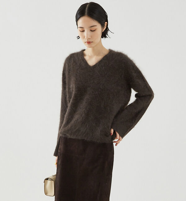 The Store by C' 「【COCUCA】カシミヤファーVプルオーバー」|ニット・セーター|