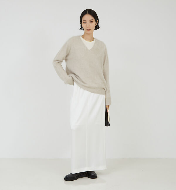 The Store by C' 「【COCUCA】カシミヤファーVプルオーバー」|ニット・セーター|