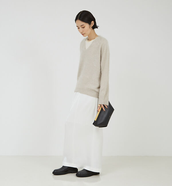 The Store by C' 「【COCUCA】カシミヤファーVプルオーバー」|ニット・セーター|