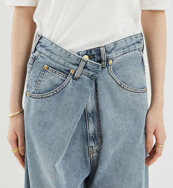 The Store by C' 「【DARKPARK】INES FOLD OVER TENCEL DENIM AS」|デニム|