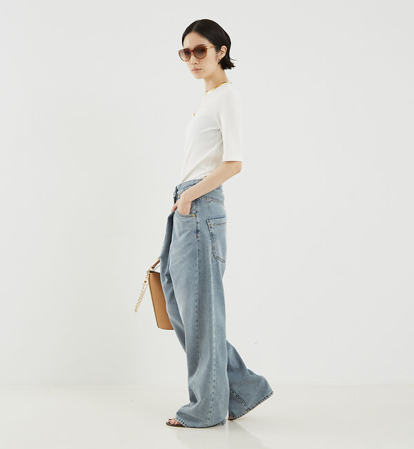 The Store by C' 「【DARKPARK】INES FOLD OVER TENCEL DENIM AS」|デニム|