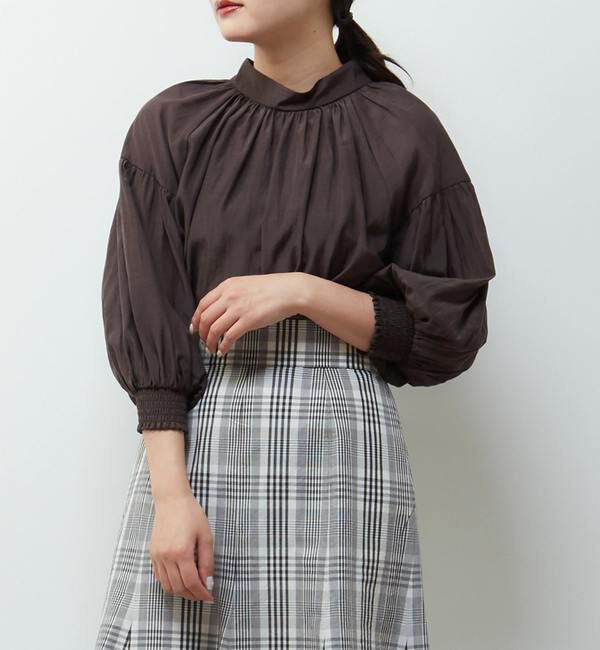 TIARA「2wayリボン7分袖ブラウス」|シャツ・ブラウス|ブラウン