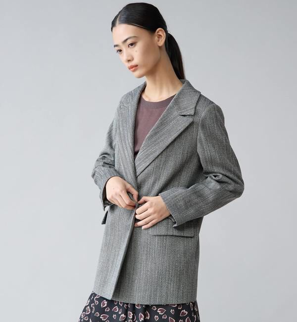 TIARA「ヘリンボンピークドジャケット」|テーラードジャケット|