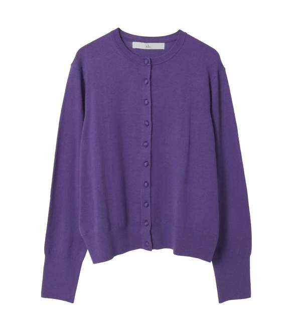 TIARA「クルミ釦クルーネックカーディガン」|カーディガン|