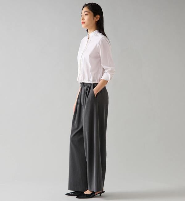 TIARA「クロップドバンドカラーシャツ」|シャツ・ブラウス|