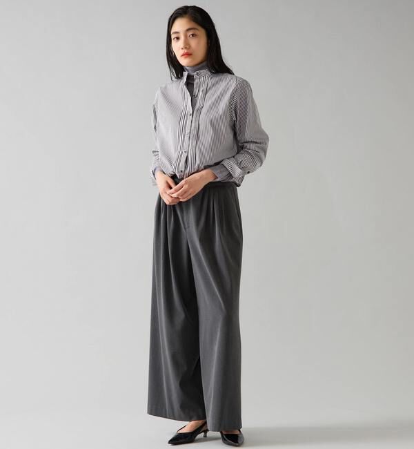 TIARA「クロップドバンドカラーシャツ」|シャツ・ブラウス|