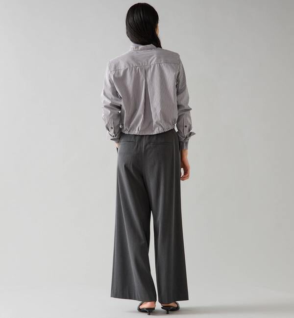 TIARA「クロップドバンドカラーシャツ」|シャツ・ブラウス|