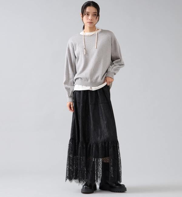 Liesse「ラメ裏毛プルオーバー」|Tシャツ・カットソー|