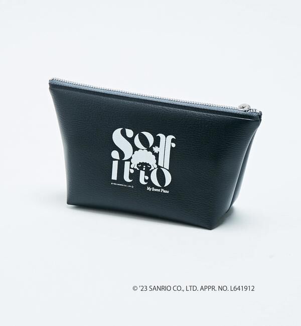 Soffitto「【マイスウィートピアノ＆マイメロディ&times;soffitto】HIGHTIDEトリプルコラボ　ポーチL」|ポーチ|ブラック系その他