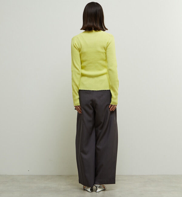 Soffitto「リブ編みヘンリーネックリブニット」|ニット・セーター|