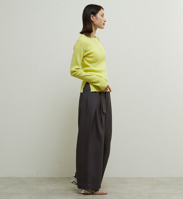 Soffitto「リブ編みヘンリーネックリブニット」|ニット・セーター|