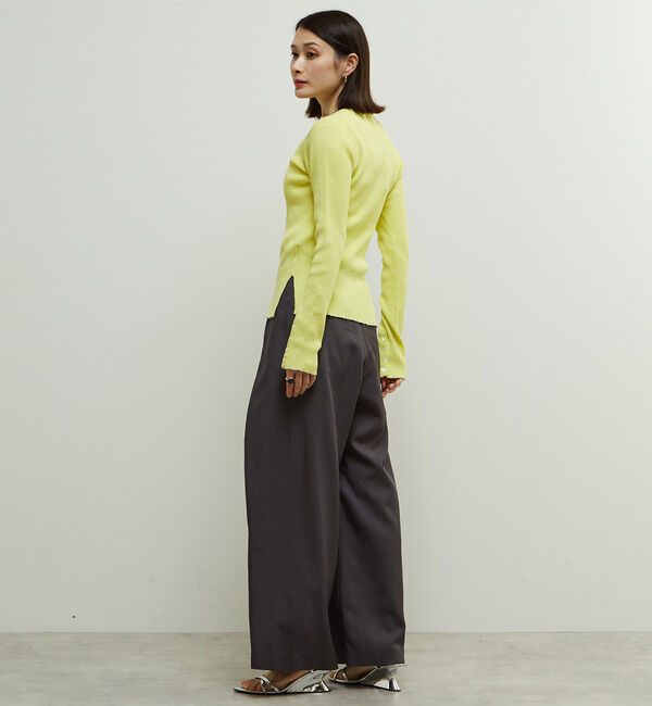 Soffitto「リブ編みヘンリーネックリブニット」|ニット・セーター|