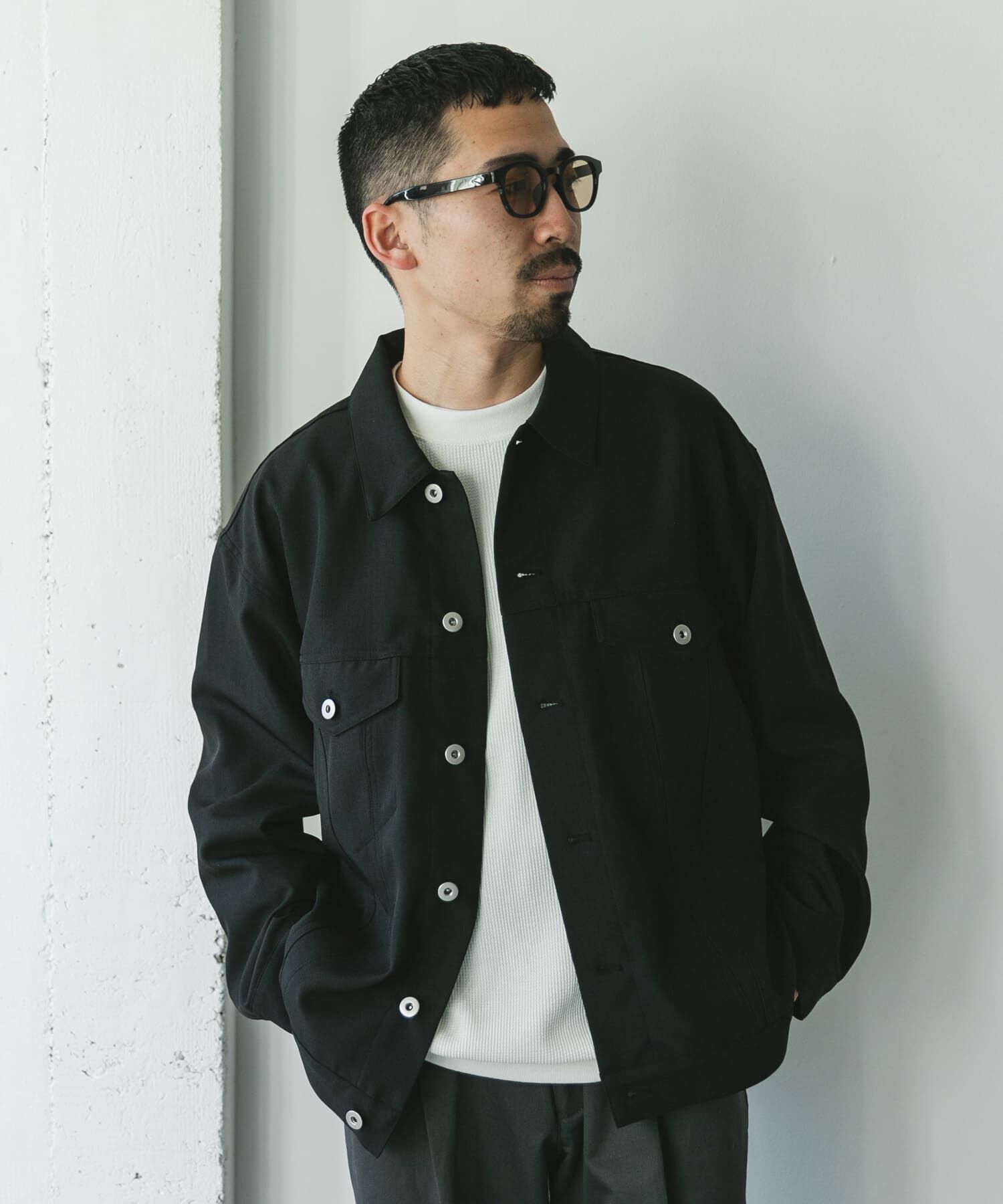 URBAN RESEARCH DOORS「『吸水速乾』セオアルファトラッカージャケット」|ノーカラーコート|