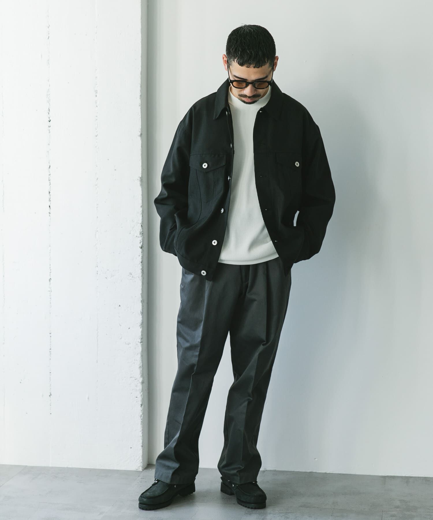 URBAN RESEARCH DOORS「『吸水速乾』セオアルファトラッカージャケット」|ノーカラーコート|