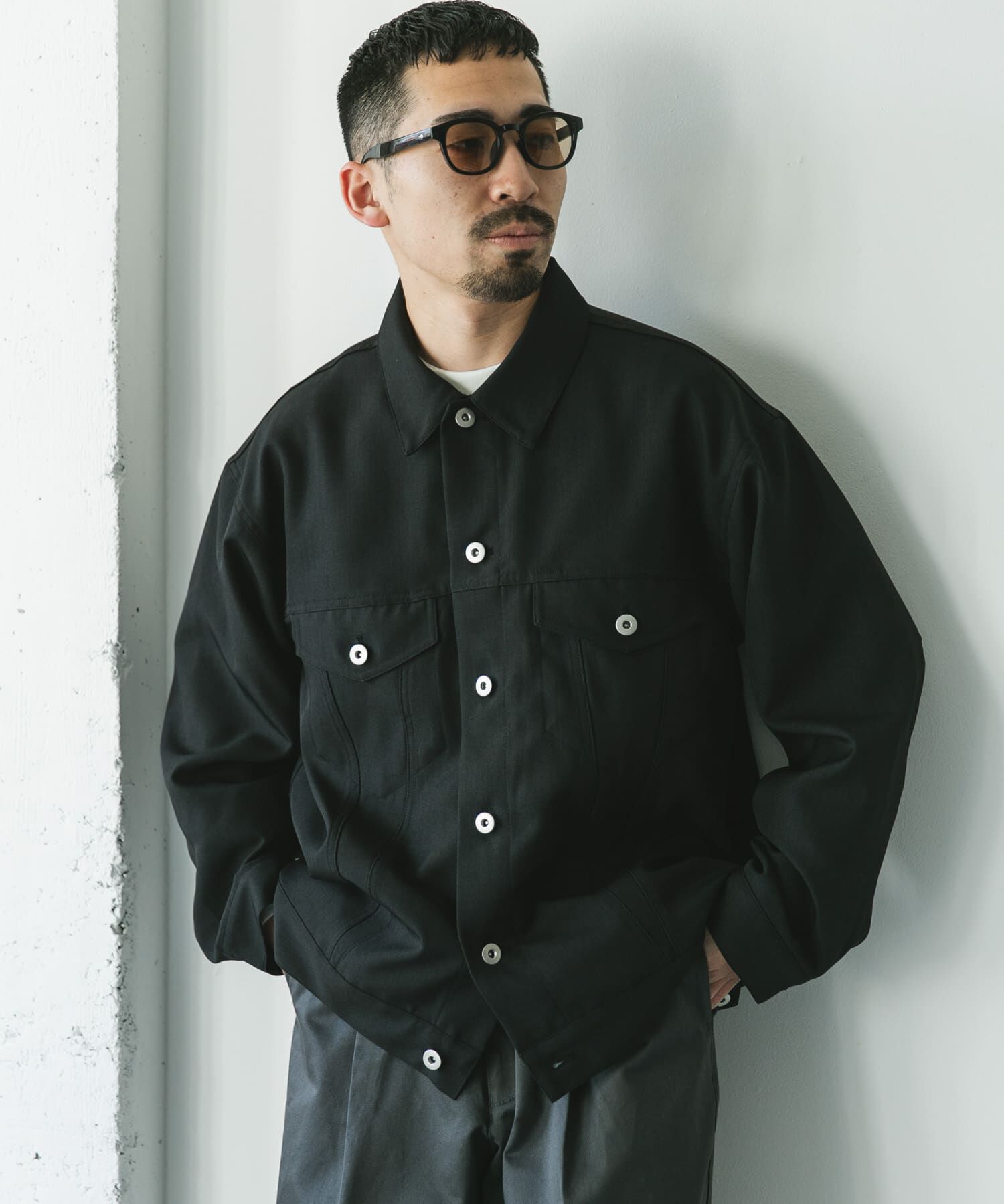 URBAN RESEARCH DOORS「『吸水速乾』セオアルファトラッカージャケット」|ノーカラーコート|