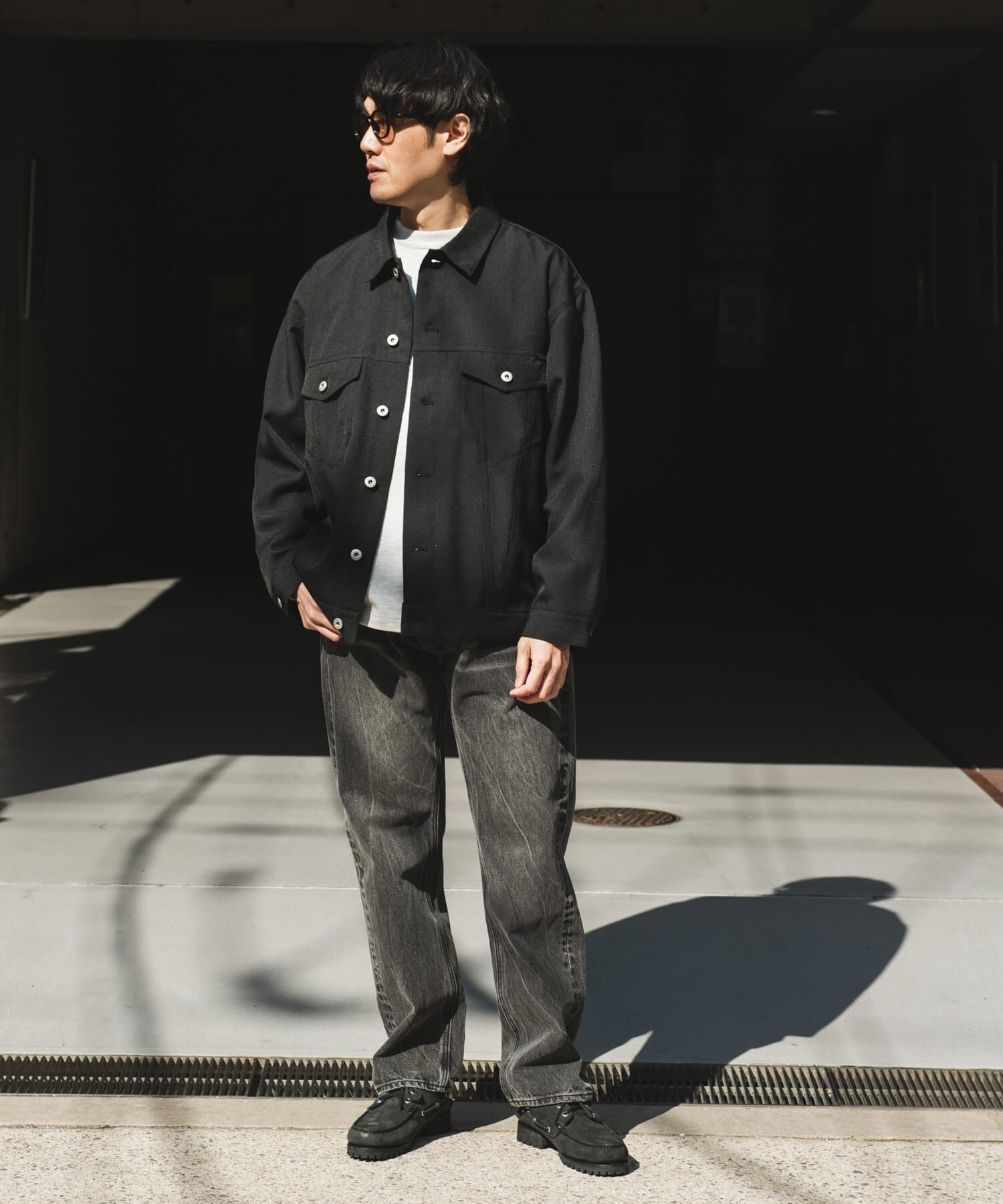 URBAN RESEARCH DOORS「『吸水速乾』セオアルファトラッカージャケット」|ノーカラーコート|