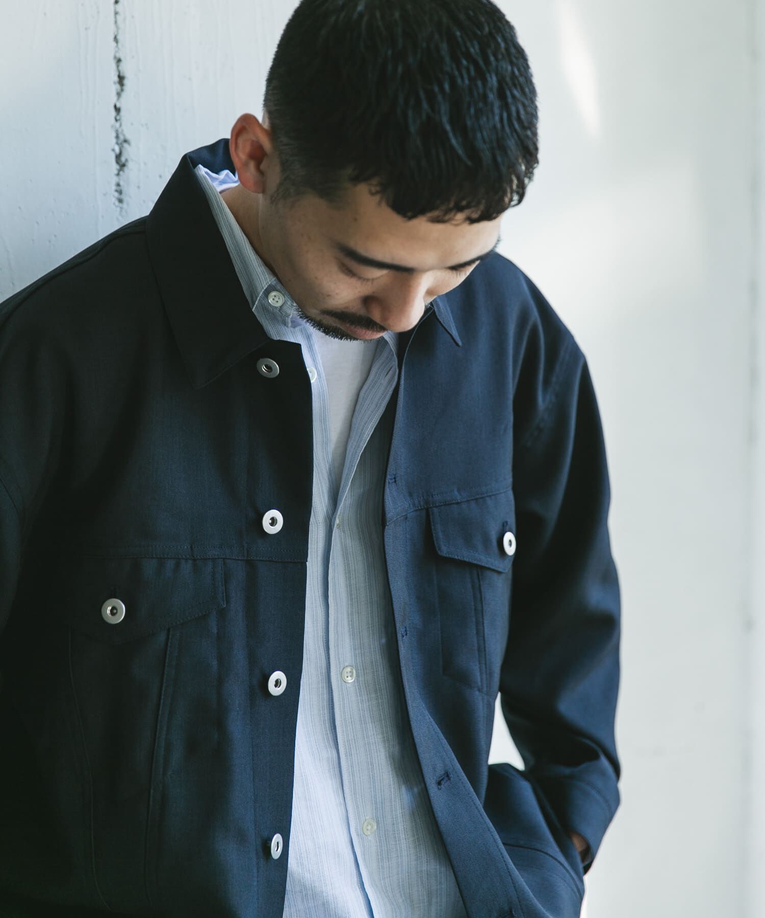 URBAN RESEARCH DOORS「『吸水速乾』セオアルファトラッカージャケット」|ノーカラーコート|